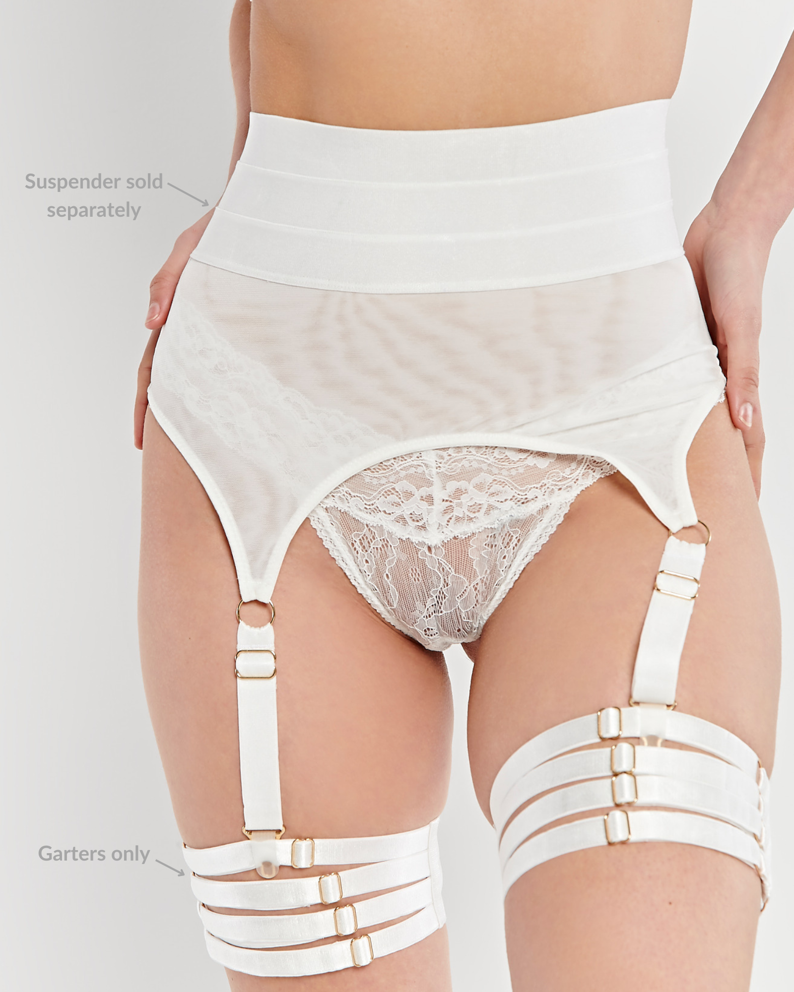 Disotto Garter White Sotto Brand Disotto Garter White Sotto Brand